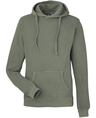 J America 8730 Unisex Pigment Dyed Fleece Hooded S in Spruce
