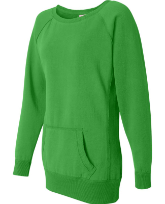 J America 8918 Ladies' Tunic Sweatshirt in Lime