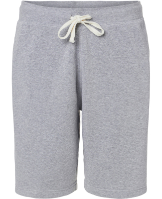 J America 8855 Unisex Triblend Fleece Short in Grey triblend