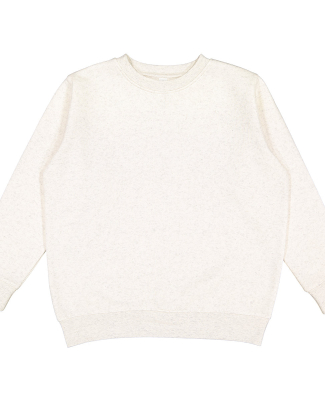 LA T 2225 Youth Elevated Fleece Crew in Natural heather