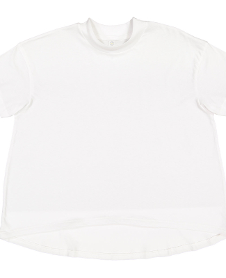 LA T 3519 Ladies' Hi-Lo T-Shirt in White