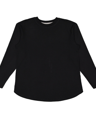 LA T 3508 Ladies' Relaxed  Long Sleeve T-Shirt in Black