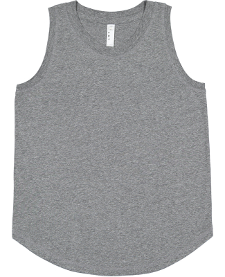 LA T 2692 Youth Relaxed Tank in Granite heather