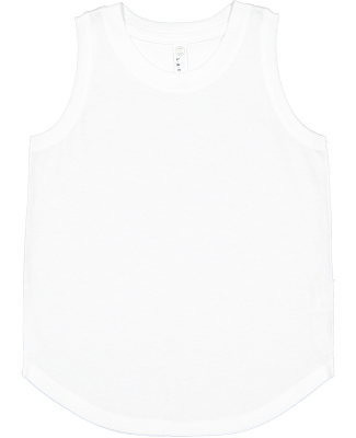 LA T 2692 Youth Relaxed Tank in White