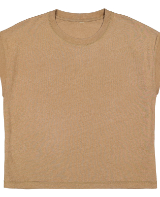 LA T 3502 Ladies' Relaxed Vintage Wash T-Shirt in Washed coyote brown