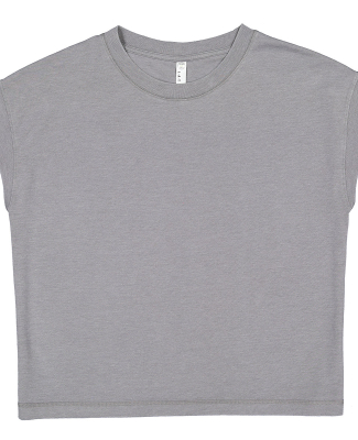 LA T 3502 Ladies' Relaxed Vintage Wash T-Shirt in Washed gray