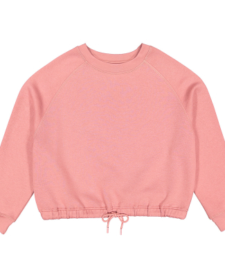 LA T 3528 Ladies' Boxy Cropped Fleece Sweatshirt in Mauvelous