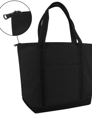 Liberty Bags 8873 Zippered XL Cotton Canvas Resort in Black/ black