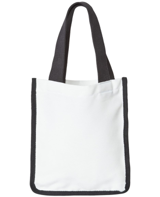 Liberty Bags PSB810 Sublimation Small Tote Bag in White/ black