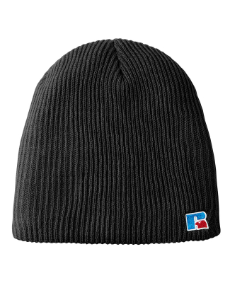 Russell Athletic UB89UHB Core R Patch Beanie in Black