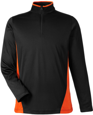 Harriton M786 Men's Flash Snag Protection Plus IL  in Black/ team orange