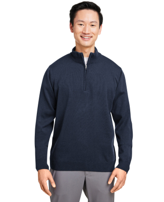 Harriton M421 Unisex Pilbloc™ Quarter-Zip Sweate in Dark navy