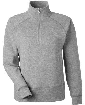 J America 8743 Ladies' Electric Fleece Quarter-Zip in Electric slate