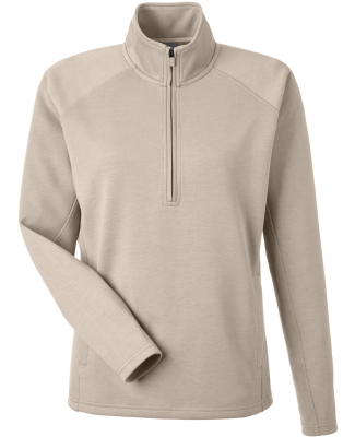 J America 8754 Ladies' Apex Fleece Quarter-Zip in Mojave