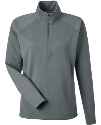 J America 8754 Ladies' Apex Fleece Quarter-Zip in Steel