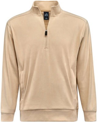 J America 8760 Unisex Element Fleece Quarter-Zip in Almond