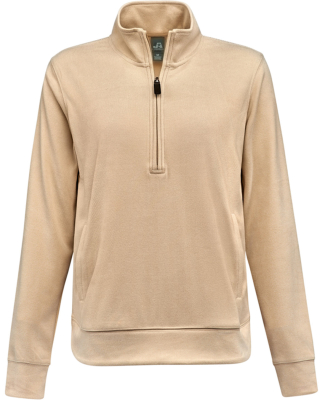 J America 8762 Ladies' Element Fleece Quarter-Zip in Almond