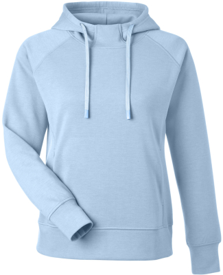 J America 8753JA Ladies' Apex Fleece Hooded Sweats in Ice blue