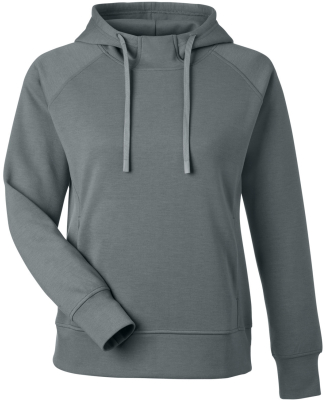 J America 8753JA Ladies' Apex Fleece Hooded Sweats in Steel