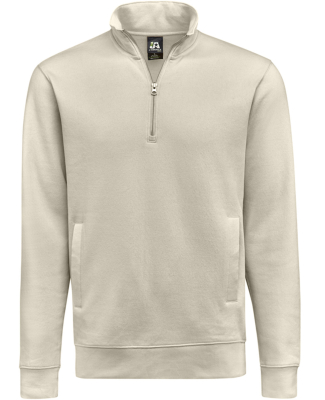 J America 8722 Unisex BTB Fleece Quarter-Zip in Oyster