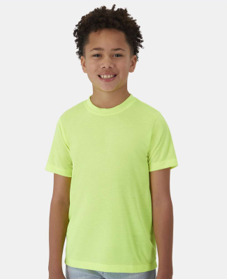 Hanes 484Y Youth Cool-Dri Cotton Touch T-Shirt in Safety green