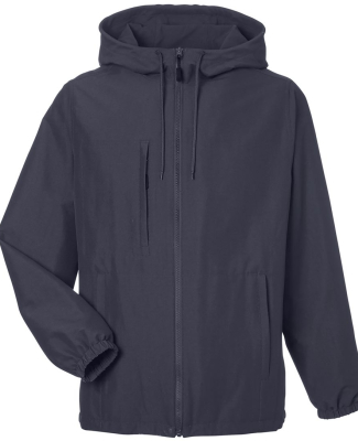 Harriton M73 Unisex Flex Twill Hooded Jacket in Dark charcoal