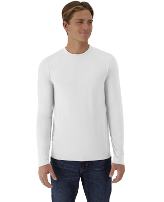 Hanes 484L Unisex Cool-Dri Cotton Touch Long-Sleev in White