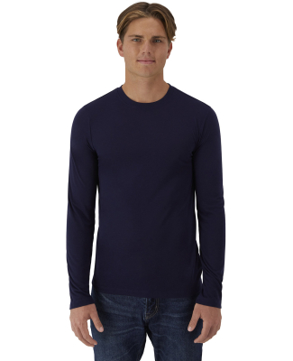 Hanes 484L Unisex Cool-Dri Cotton Touch Long-Sleev in Athletic navy