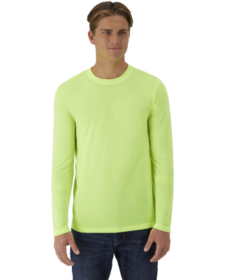 Hanes 484L Unisex Cool-Dri Cotton Touch Long-Sleev in Safety green
