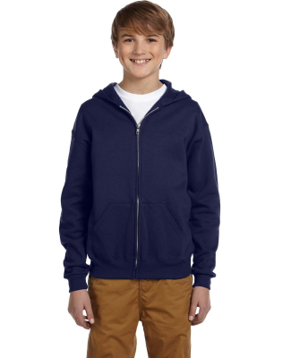 Jerzees 993BR Youth 8 oz. NuBlend® Fleece Full-Zi in J. navy