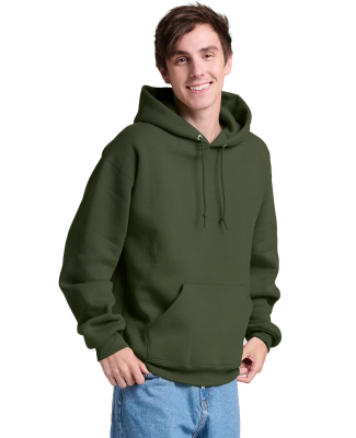 Jerzees H12M Unisex Rugged™ Hooded Sweatshirt in Military green