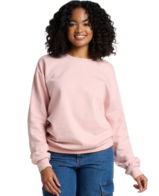 Jerzees IC48M Unisex Ultimate™ CVC Ring-Spun Swe in Blush pink