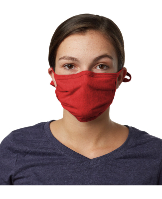 Hanes BMSKAR Adult 2-Ply Adjustable Mask in Deep red