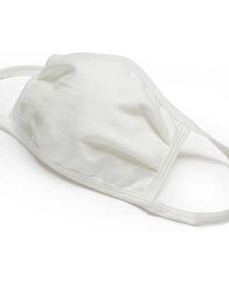 Hanes BMSKKR Youth 2-Ply Adjustable Mask in White