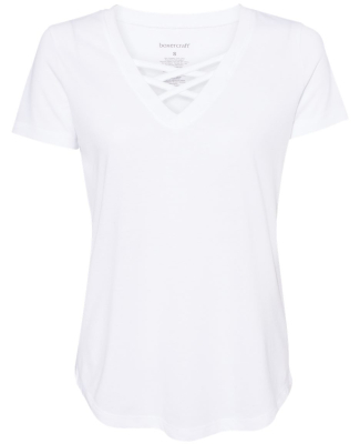 Boxercraft T27 Women’s Cage Front T-Shirt in White