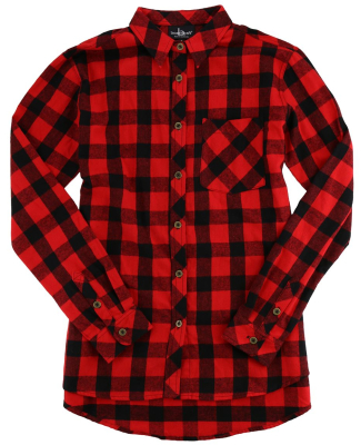 Boxercraft F50 Women's Flannel Shi in Red/ black buffalo