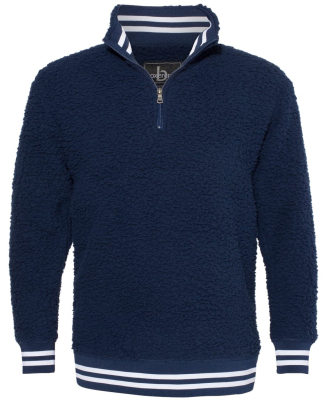 Boxercraft Q20 Varsity Sherpa Quarter-Zip Pullover in Navy