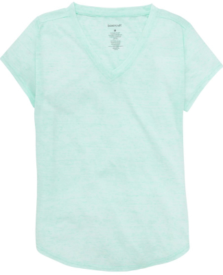 Boxercraft YT34 Girls' Snow Heather V-Neck T-Shirt in Mint heather