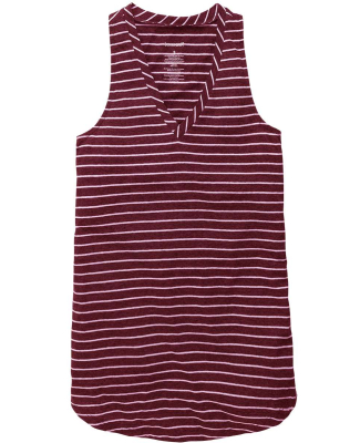 Boxercraft T89 Women's Margo Tank in Maroon stripe