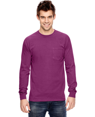 Comfort Colors 4410 CC L/S Pocket T in Boysenberry
