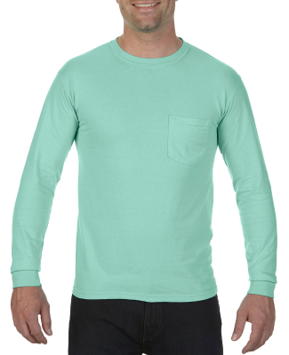 Comfort Colors 4410 CC L/S Pocket T in Island reef
