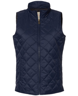 Weatherproof W207359 Women's Vintage Diamond Quilt in Navy