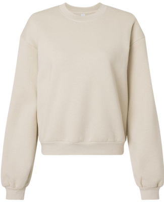 American Apparel RF494 Women's ReFlex Fleece Crewn in Bone