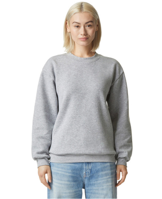 American Apparel RF496 Unisex ReFlex Fleece Crewne in Heather Grey