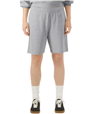 American Apparel 2PQ Unisex Pique Gym Shorts in Heather grey