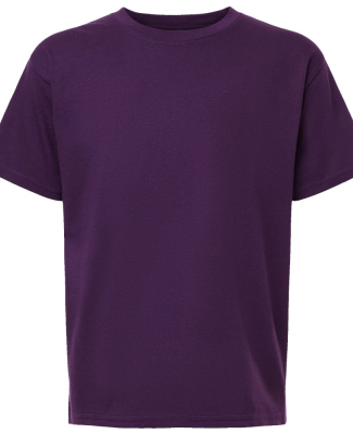 American Apparel 2001Y Youth Fine Jersey Tee in Eggplant