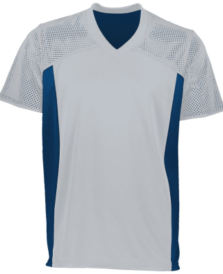 Augusta Sportswear 265 Youth Reversible Flag Footb in Silver/ navy