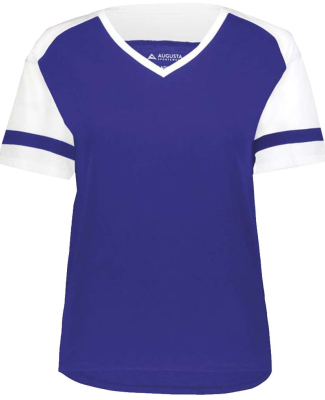 Augusta Sportswear 2914 Women's Triblend Fanatic 2 in Purple/ white