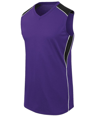 Augusta Sportswear 312162 Women's Dynamite Jersey in Purple/ black/ white