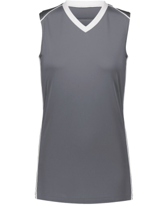 Augusta Sportswear 1687 Women's Rover Jersey in Graphite/ white